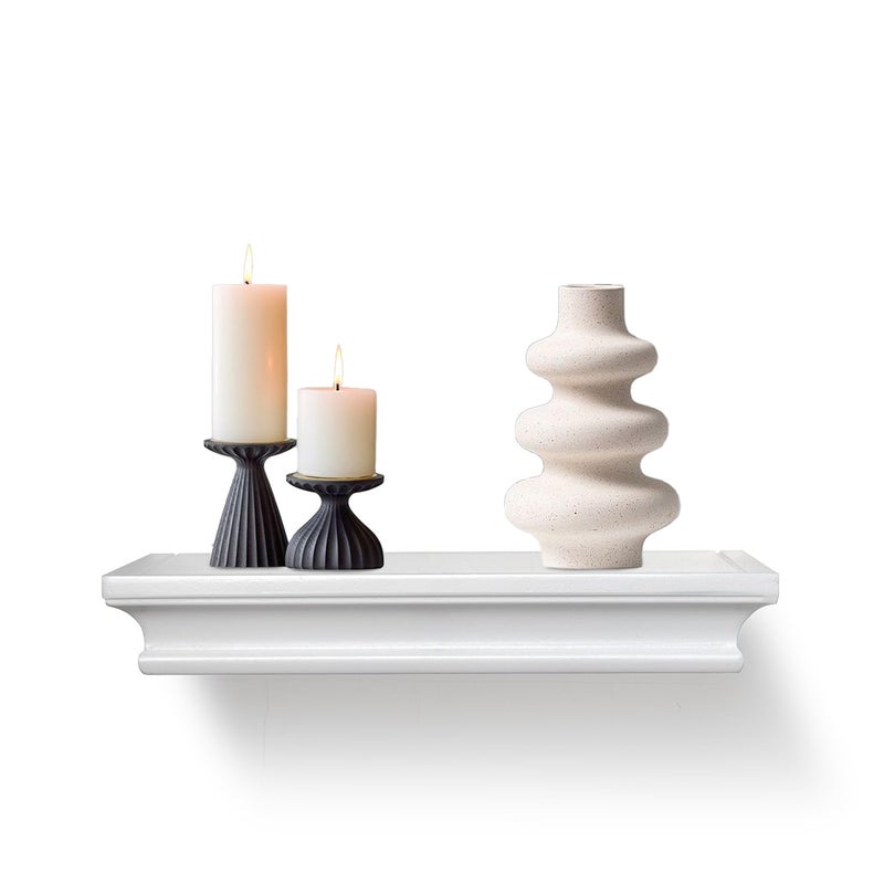 AH-DECOR AHDECOR White Floating Shelves Wall Mounted, Deeper Wall Storage Shelf for Home DÃ©cor, Super Sturdy, Easy to Install, 12â€ Wide, 7.75â€ Deep - Image 4